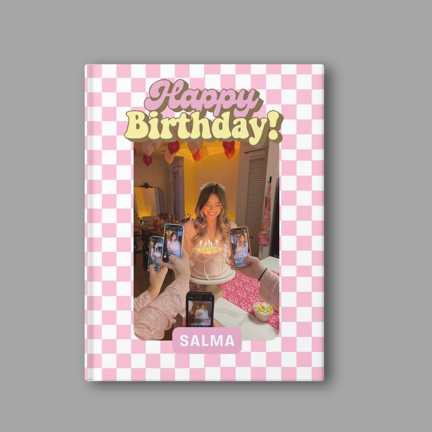 Retro Pink Birthday Album