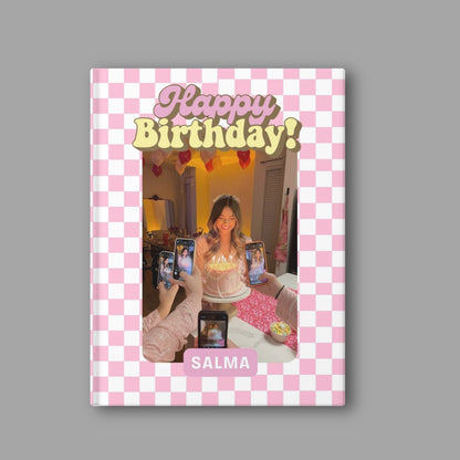 Retro Pink Birthday Album